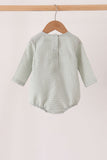 Beige turkey embroidery gingham bubble