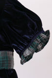 Navy plaid bow dress
