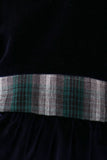 Navy plaid bow dress