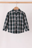 Green plaid button down shirt