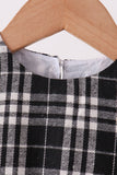 Black&white plaid dress