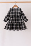 Black&white plaid dress