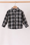 Black&white plaid button down shirt