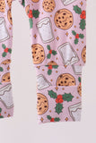 Pink milk cookie holly bamboo romper