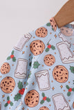 Blue milk cookie holly bamboo romper