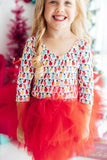 Merry & Bright 3/4 Tutu Leotard