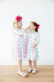 Big Sister 3/4 Sleeve Pocket Twirl Dress