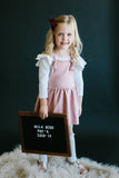 Vintage Pink Faux Suede Pinafore