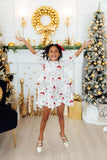 Mistletoe Magic 3/4 Sleeve Pocket Twirl Dress