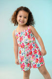 SALE Neon Floral Strappy Play Romper
