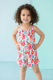 SALE Neon Floral Strappy Play Romper
