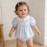 Blue Gingham Bow Outfit