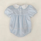 Blue Gingham Bow Outfit