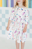 SALE Out of this World 3/4 Sleeve Pocket Twirl Dress