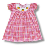 Smocked Plaid Pumpkin Dress