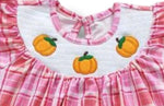 Smocked Plaid Pumpkin Dress