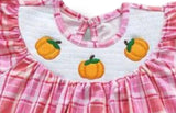 Smocked Plaid Pumpkin Dress