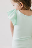 SALE Pastel Green S/S Flutter Sleeve Leotard