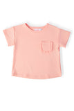 Peach Ruffle Pocket Tee