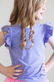 Periwinkle S/S Ruffle Tee