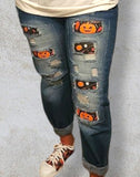 Mommy Halloween Torn Jeans