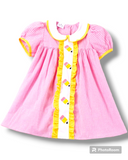 Pink Gingham Peter Pan Collar Pencil Dress