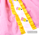 Pink Gingham Peter Pan Collar Pencil Dress