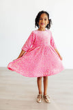 Pink Velvet Sequin Dress