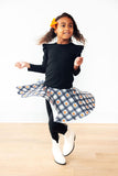 Plaid Pumpkins Twirl Skegging