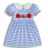 Chenille ABC Blue Stripe Dress