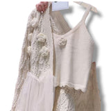 Adult Florette Tulle Knit Tank & Cardi