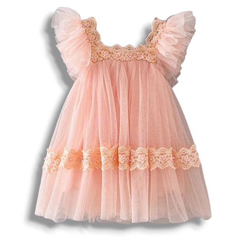 "Tiffany" Peach Princess Dress