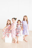 Rainbow Daisies S/S Pocket Twirl Dress