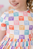 SALE Rainbow Ribbons S/S Pocket Twirl Dress