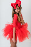 Red 3/4 Tutu Leotard