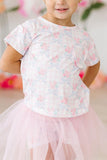 Ribbons & Roses Ruffle Pocket Tee