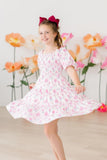 SALE Rose Garden Smocked Ruffle Dress