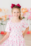 SALE Rose Garden Smocked Ruffle Dress
