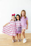 Pastel Stripes S/S Pocket Twirl Dress