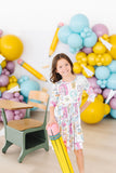 SALE School is Cool 3/4 Sleeve Pocket Twirl Dress