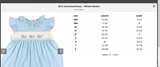 Girls Smocked Dress - Whale Watch