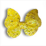 3" Glitter Faux Leather Butterfly Piggies