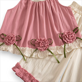 Pink Rosette Swing Top & Sailor Pant Set