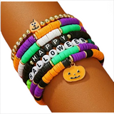 Halloween Clay Bead Bracelets