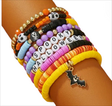 Halloween Clay Bead Bracelets
