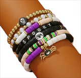 Halloween Clay Bead Bracelets