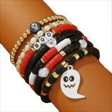 Halloween Clay Bead Bracelets