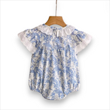 Blue Toile Print Outfit