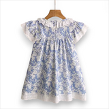 Blue Toile Print Outfit