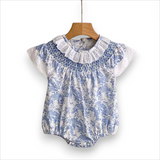 Blue Toile Print Outfit
